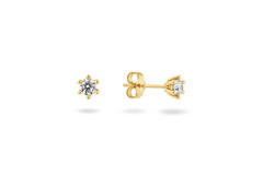  Oorstekers - Solitaire Classique - 0.3ct