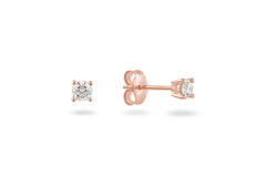  Oorstekers - Solitaire Moderne - 0.2ct