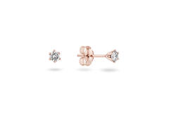  Boucles d'oreilles à puces - Solitaire Classique - 0.1ct