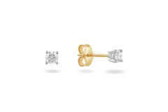  Ear studs - Solitaire Moderne - 0.2ct