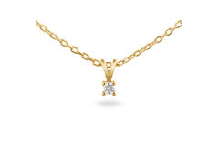  Collier - Solitaire Moderne - 0.05ct