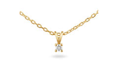  Collier - Solitaire Moderne - 0.1ct