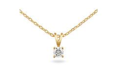  Collier - Solitaire Moderne - 0.2ct