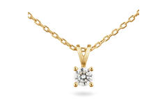  Collier - Solitaire Moderne - 0.3ct