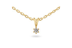  Necklace - Solitaire Classique - 0.1ct