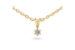  Necklace - Solitaire Classique - 0.15ct