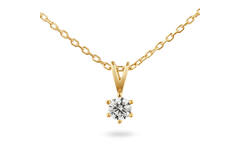  Collier - Solitaire Classique - 0.3ct