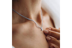  Collier - Solitaire Moderne - 0.05ct