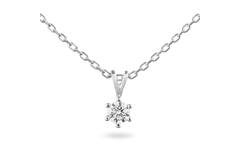  Collier - Solitaire Classique - 0.2ct