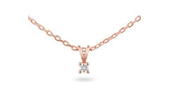  Collier - Solitaire Moderne - 0.05ct