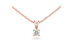  Collier - Solitaire Moderne - 0.2ct