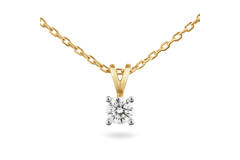  Collier - Solitaire Moderne - 0.3ct