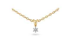  Collier - Solitaire Classique - 0.05ct