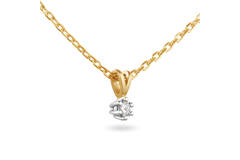  Collier - Solitaire Classique - 0.1ct