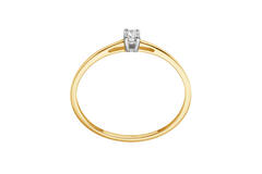  Bagues - Solitaire Moderne - 0.1ct