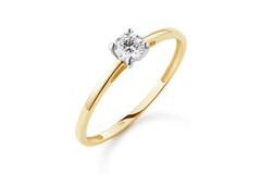 Bagues - Solitaire Moderne - 0.3ct