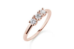  Rings with stone - Memoire - 0.45ct