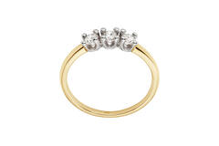  Ringe mit Stein - Memoire - 0.45ct