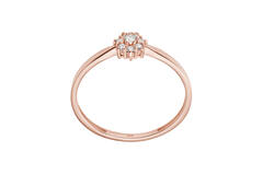  Ringen met steen - Rosette - 0.09ct