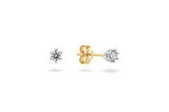  Boucles d'oreilles à puces - Solitaire Classique - 0.2ct