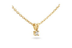  Collier - Solitaire Moderne - 0.1ct