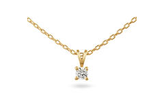  Collier - Solitaire Moderne - 0.15ct