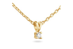  Collier - Solitaire Moderne - 0.15ct