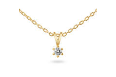  Kette - Solitaire Classique - 0.1ct