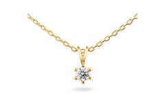  Collier - Solitaire Classique - 0.15ct