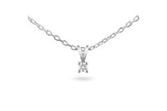  Collier - Solitaire Moderne - 0.05ct