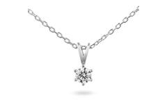  Collier - Solitaire Classique - 0.3ct