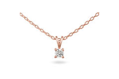 Collier - Solitaire Moderne - 0.15ct