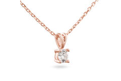  Necklace - Solitaire Moderne - 0.3ct