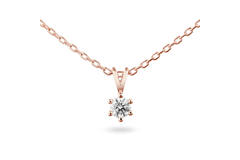  Collier - Solitaire Classique - 0.15ct