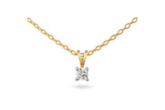  Collier - Solitaire Moderne - 0.15ct