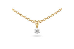  Collier - Solitaire Classique - 0.05ct