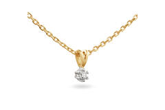  Collier - Solitaire Classique - 0.05ct