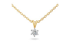  Collier - Solitaire Classique - 0.2ct