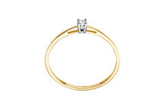  Bagues - Solitaire Moderne - 0.05ct
