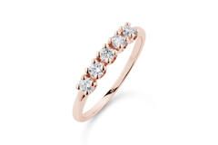  Ringe mit Stein - Memoire - 0.5ct