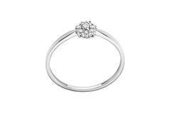  Ringe mit Stein - Rosette - 0.09ct