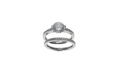  Ringe mit Stein - Silber - Zirkonia