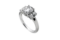  Ringe mit Stein - Silber - Zirkonia
