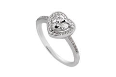  Ringe mit Stein - Silber - Zirkonia