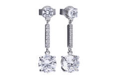  Oorhanger - Zilver - Zirkonia