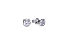 Ear studs - Silver - Zirconia