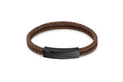  Lederarmbänder - Stahl - 21cm