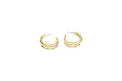  Boucles d'oreilles à puces - Acier - 3cm