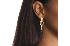  Boucles d'oreilles pendantes - Acier - 5cm