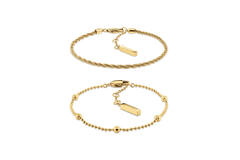  Bracelets à maillons - Acier - 18,5cm